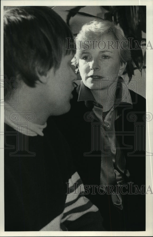 1986, Professor Anne Donnellan with Student, University of Wisconsin - Historic Images