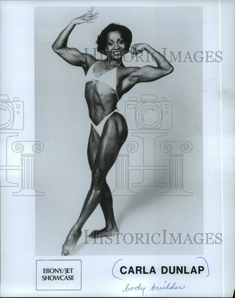 1986 Press Photo Bodybuilder Carla Dunlap - mjp10492 - Historic Images
