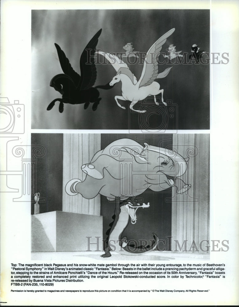 1990 Press Photo Scenes from Walt Disney&#39;s classic Fantasia. - mjp10587 - Historic Images