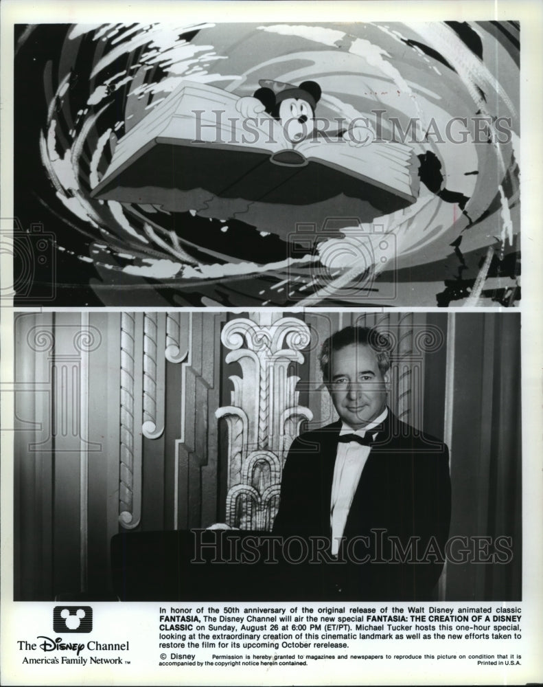 1990 Press Photo Michael Tucker hosts Fantasia: The Creation of a Disney Classic - Historic Images