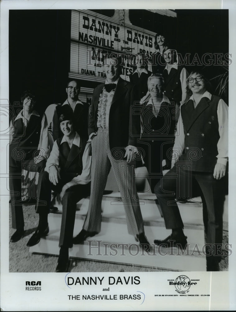 1974 Press Photo Danny Davis and The Nashville Brass, country music group. - Historic Images