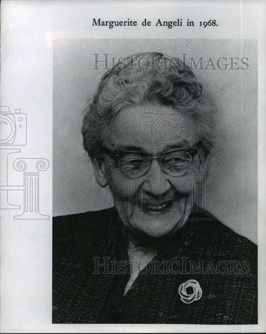 1968 Press Photo Marguerite de Angeli, author and artist of children's books. - Historic Images