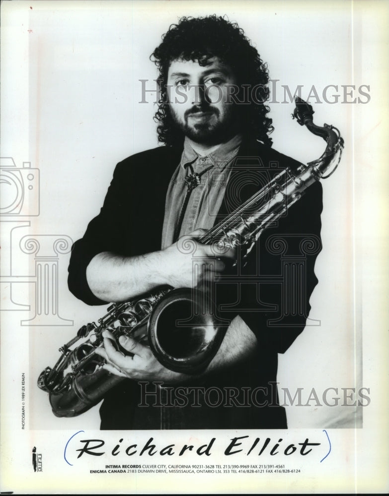 1989 Press Photo Richard Elliot, jazz saxophone player. - mjp10791 - Historic Images