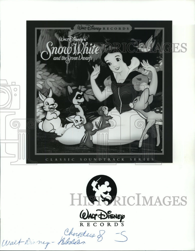 Press Photo Walt Disney Records soundtrack of Snow White and the Seven Dwarfs. - Historic Images