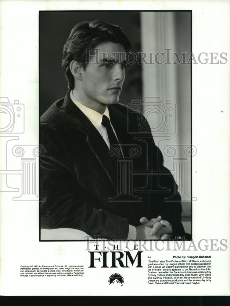 1993 Press Photo Tom Cruise stars in The Firm. - mjp10928 - Historic Images