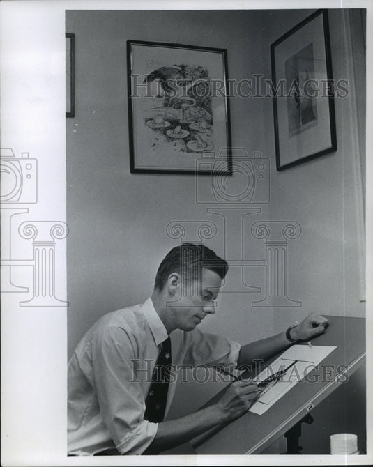 1969, Tom Curtis,Milwaukee Journal Sentinel Cartoonist. - mjp10970 - Historic Images