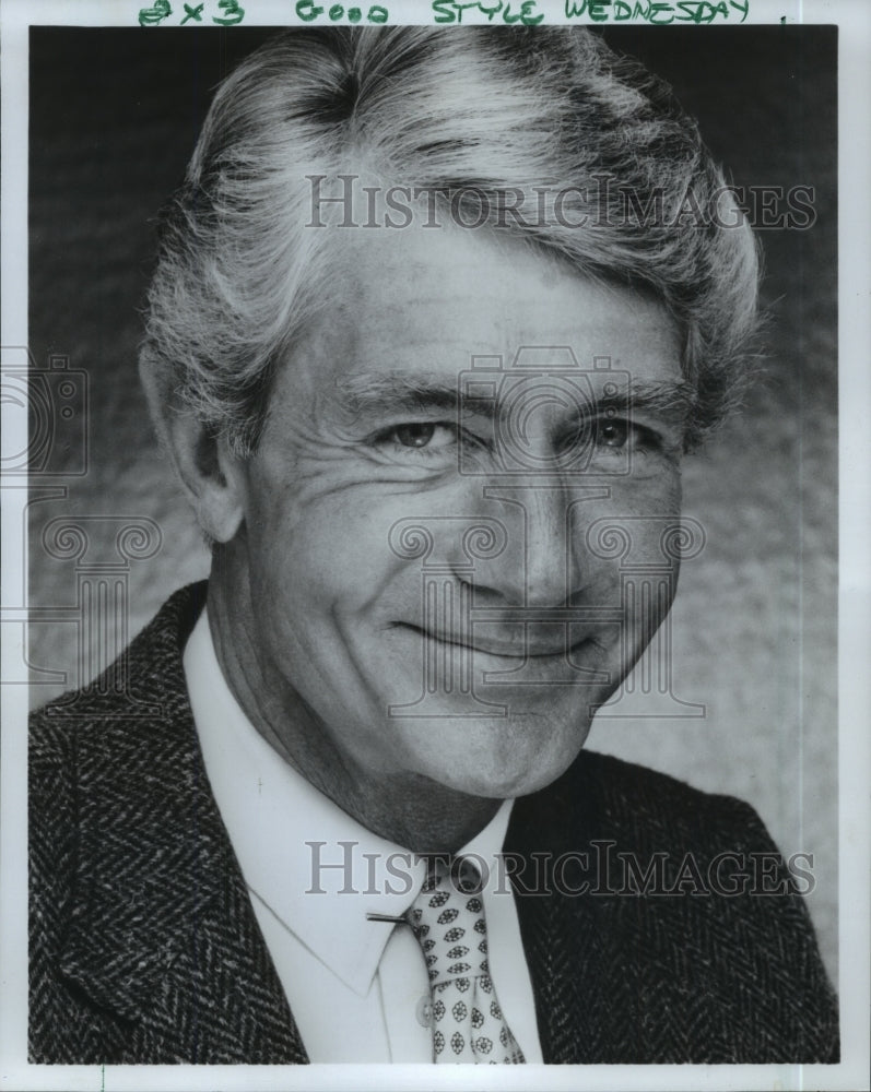 1986 Press Photo Model and actor Ted Dawson, style consultant for Hartmarx. - Historic Images