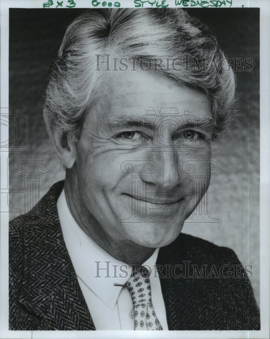 1986 Press Photo Model and actor Ted Dawson, style consultant for Hartmarx. - Historic Images