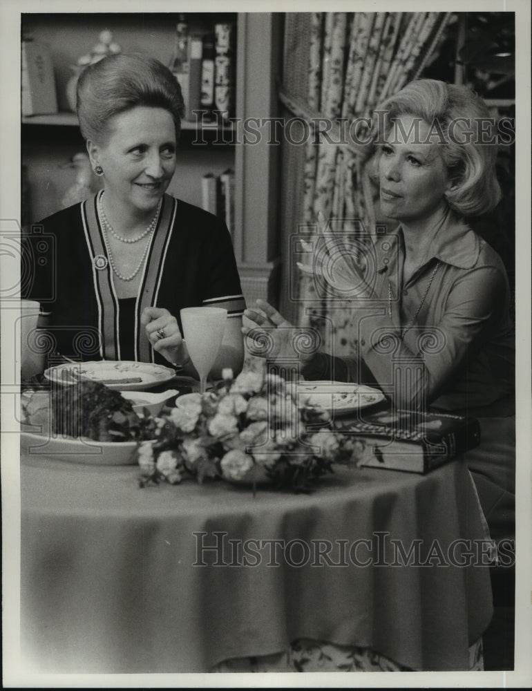 1973 Press Photo Margaret Truman Daniel and Dinah Shore on Dinah's Place. - Historic Images