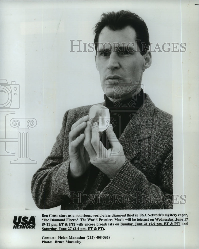 1992 Press Photo Ben Cross stars in The Diamond Fleece, on USA Network. - Historic Images