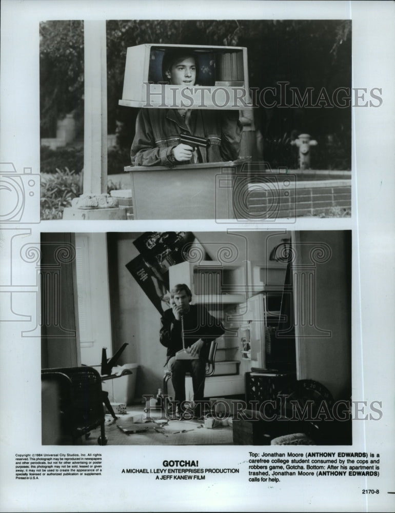 1984, Anthony Edwards in scenes from Gotcha! - mjp11265 - Historic Images