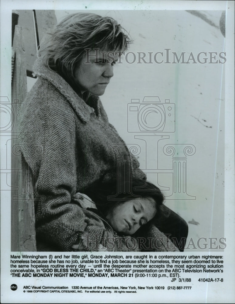 1988, Mare Winningham and Grace Johnston in God Bless the Child. - Historic Images