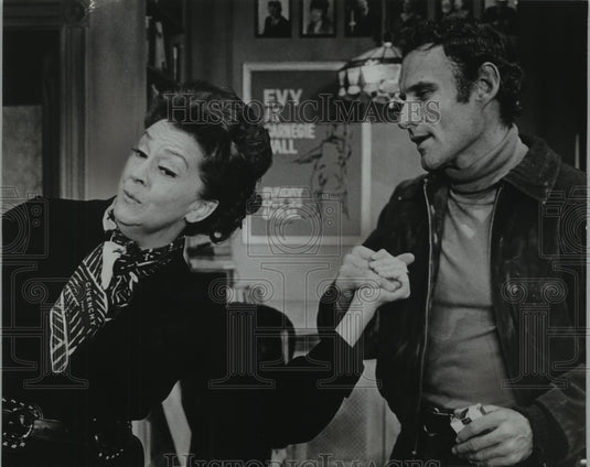 1972, Nancy Kelly and Michael Fairman in The Gingerbread Lady. - Historic Images