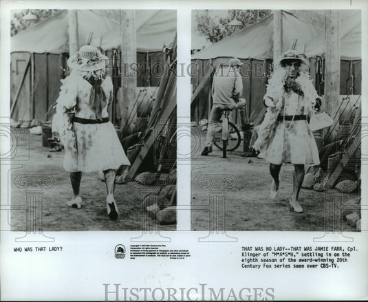 1979, Actor Jamie Farr as Corporal Klinger on M*A*S*H TV Series - Historic Images