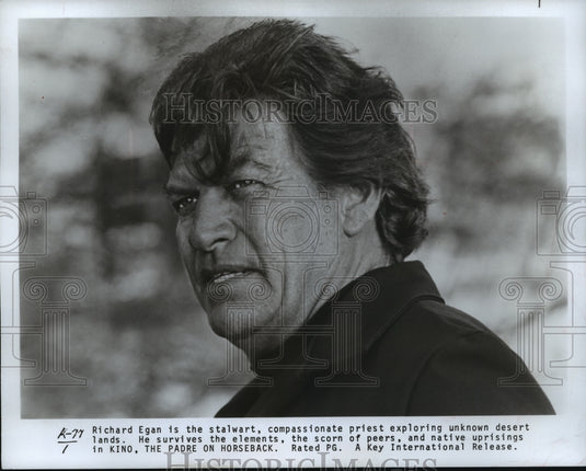 Press Photo Actor Richard Egan in "Kino, The Padre on Horseback" Movie - Historic Images