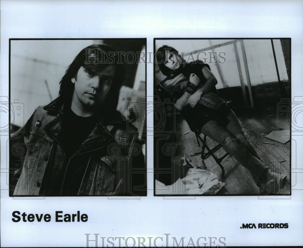 1987 Press Photo country Singer Steve Earle of "Guitar Town" for Summerfest - Historic Images
