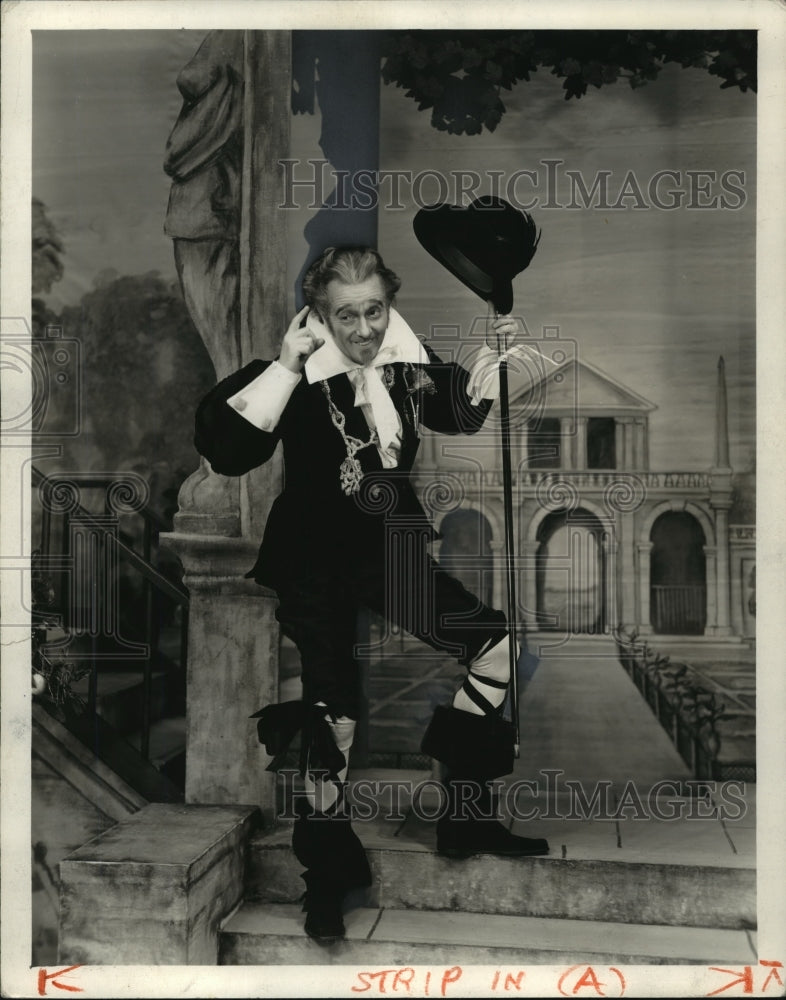 1941 Press Photo Maurice Evans as Malvolio in Theater Guild "Twelfth Night" - Historic Images