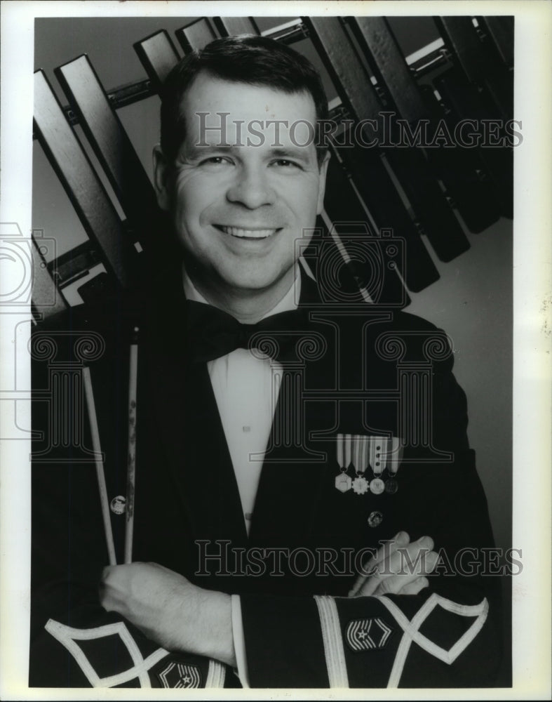 1992 Press Photo Percussionist Chief Master Sgt. Randall Eyles US Air Force Band - Historic Images