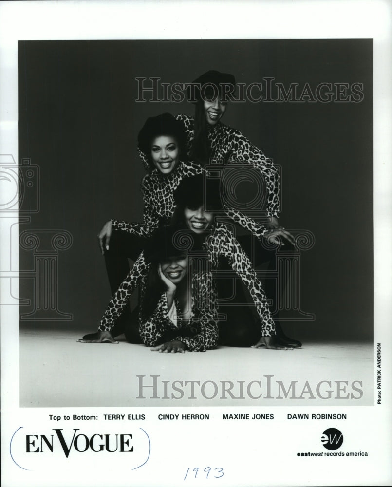 1993 Press Photo "En Vogue" Dawn Robinson, Cindy Herron, Terry Ellis, etc - Historic Images
