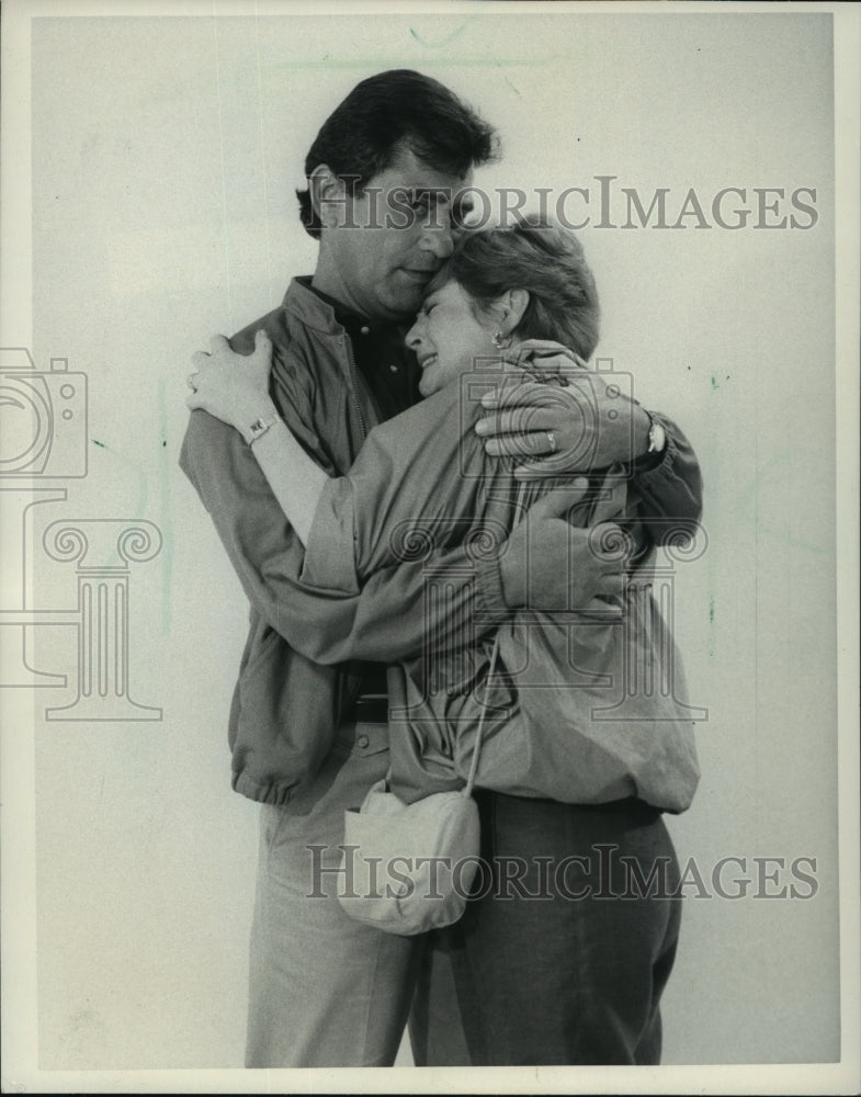 1984, Actor James Farentino, Penny Fuller on &quot;License to Kill&quot; - Historic Images