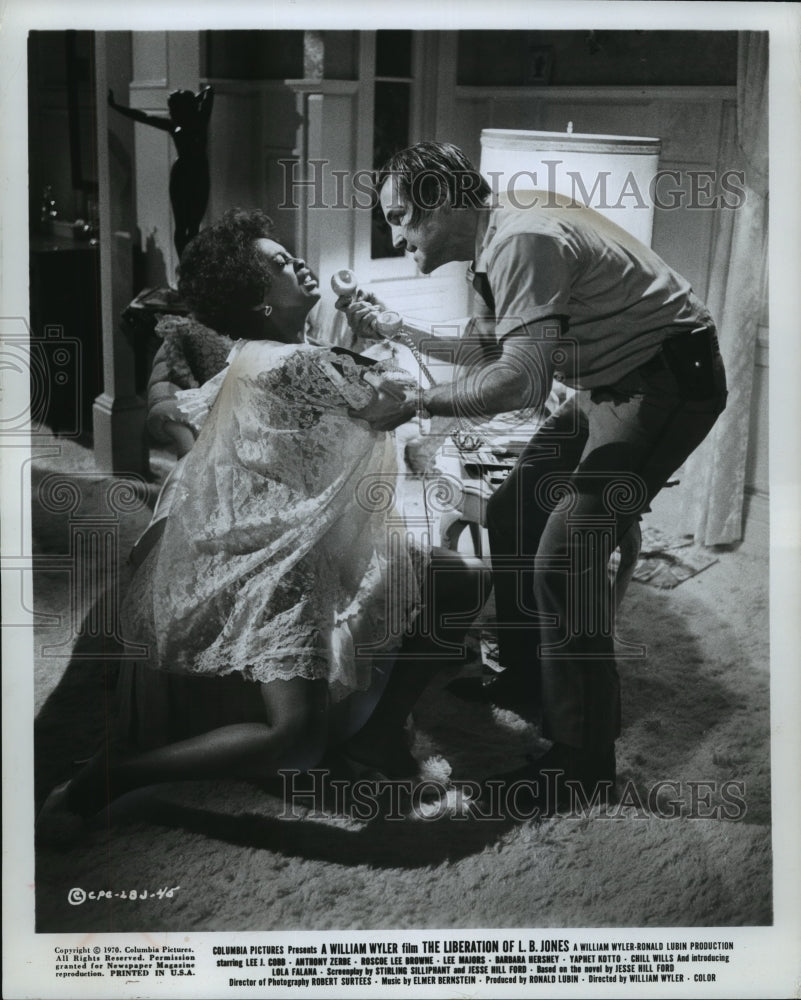 1970 Press Photo Anthony Zerbe and Lola Falana in The Liberation of L.B. Jones. - Historic Images