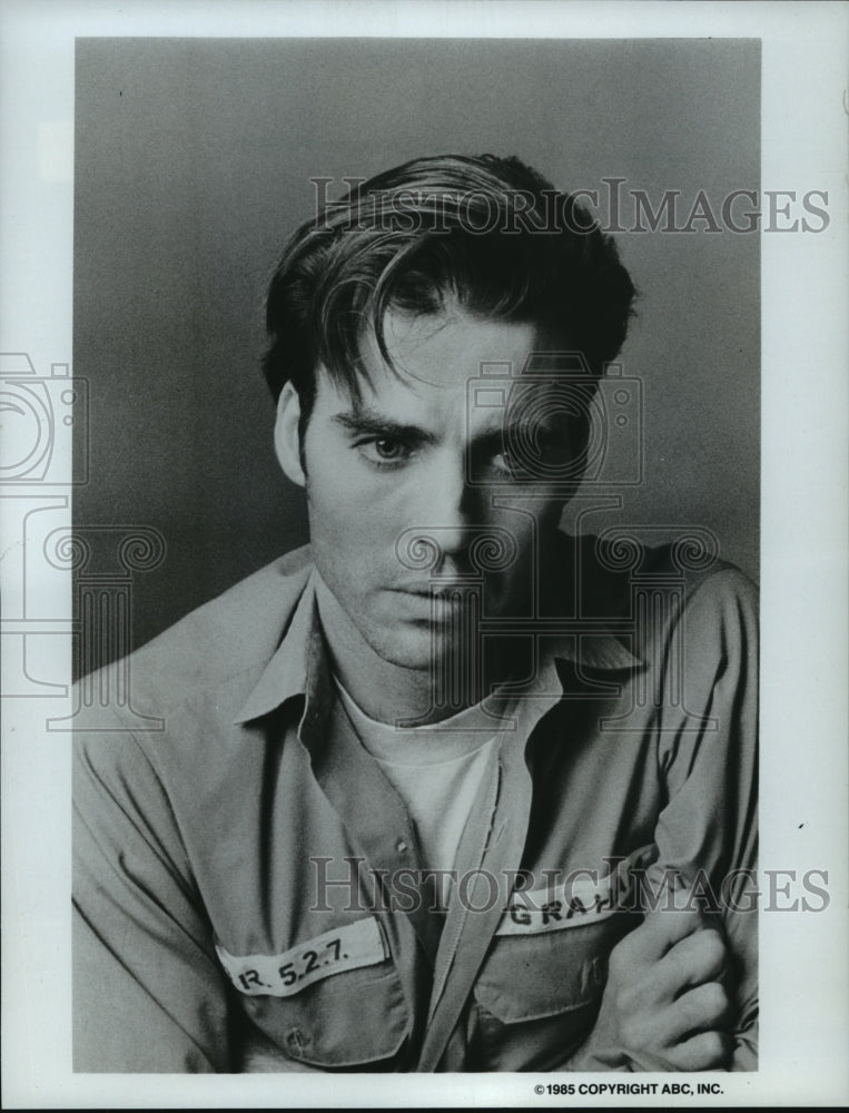 1985 Press Photo Actor Jeff Fahey for &quot;The Execution of Raymond Graham&quot; - Historic Images