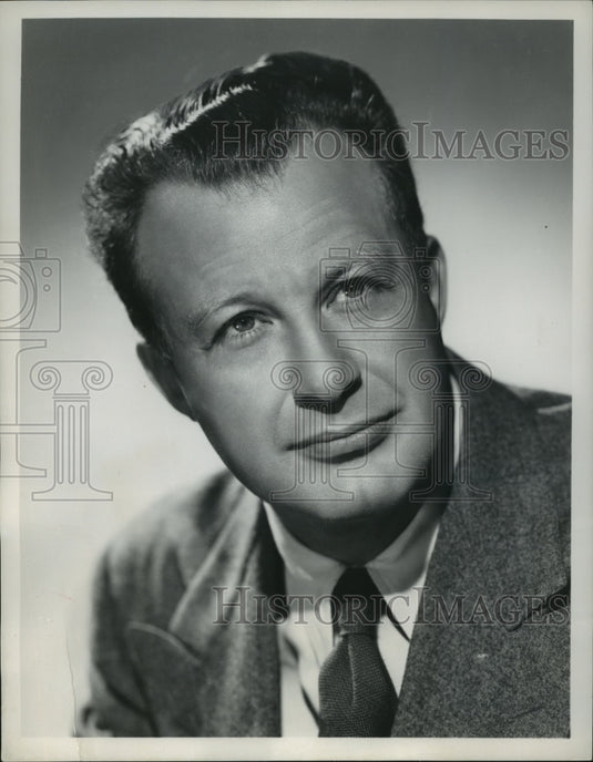 1956 Press Photo Clifton Fadiman, Host "Quiz Kids" CBS TV Series - mjp12213 - Historic Images