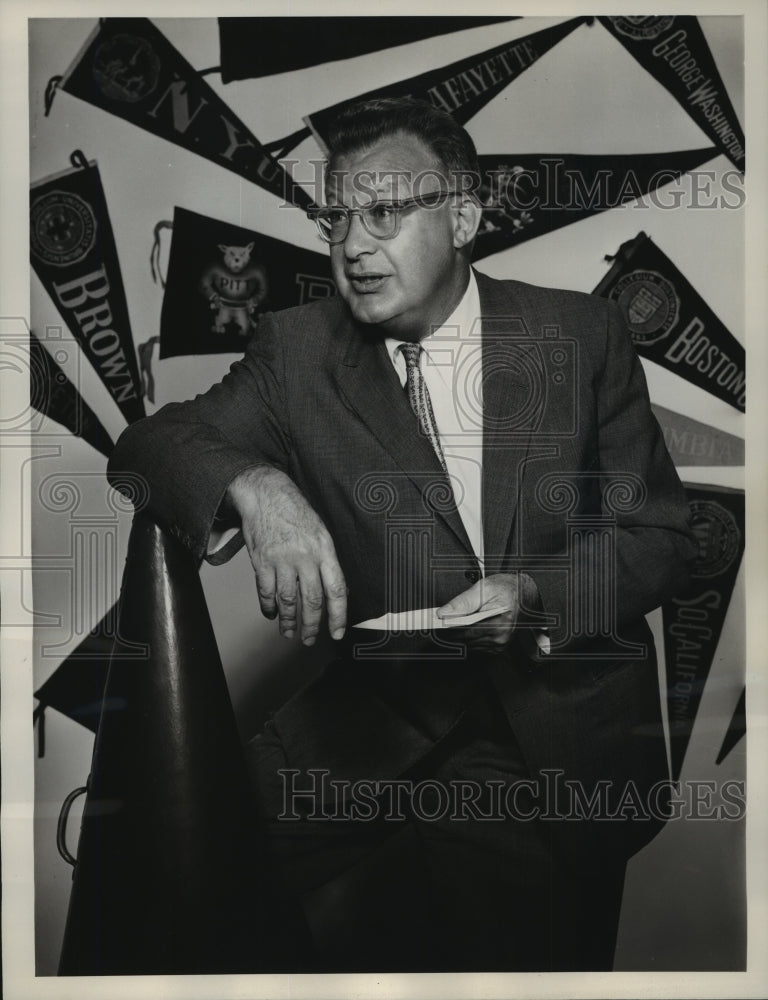 1964, Clifton Fadiman, Host "Alumni Fun" CBS TV Series - mjp12218 - Historic Images