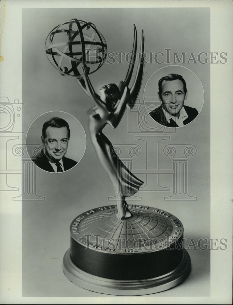 1967, Joey Bishop &amp; Hugh Downs, co-hosts for the 19th Emmy Awards - Historic Images