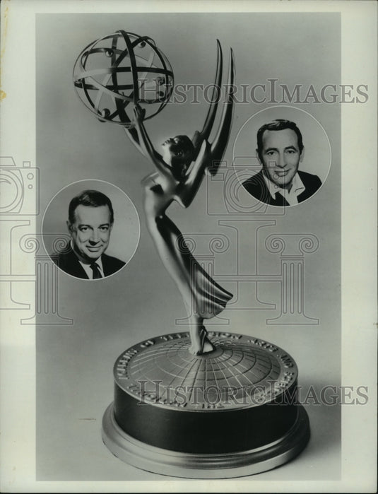 1967, Joey Bishop & Hugh Downs, co-hosts for the 19th Emmy Awards - Historic Images
