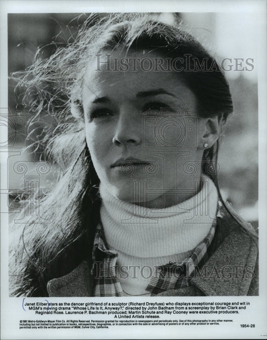 1981, Actress Janet Eilber in "Whose Life Is It, Anyway?" Movie - Historic Images