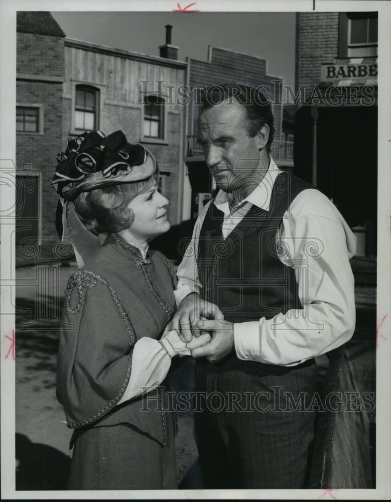 1965, Marilyn Erskine and Jack Warden on &quot;The Virginian&quot; TV Series - Historic Images