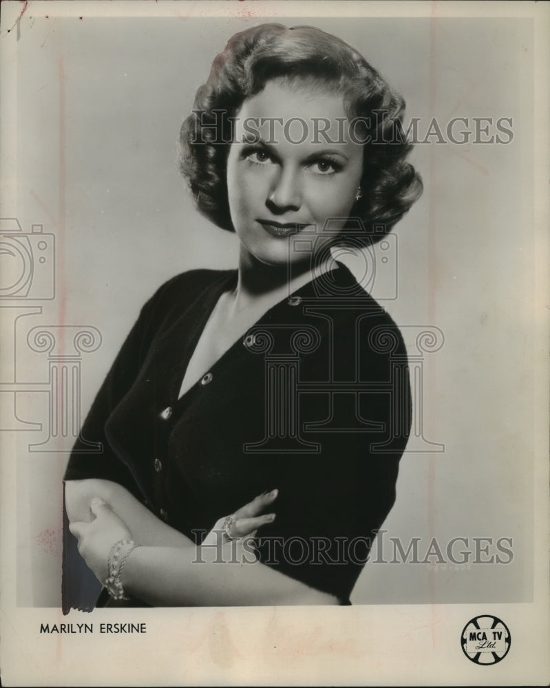 Press Photo Actress Marilyn Erskine for &quot;The Boss Comes to Dinner&quot; Movie - Historic Images