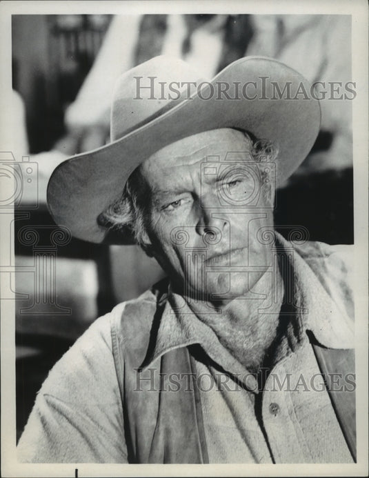 1968 Press Photo Leif Erickson stars on The High Chaparral, on NBC. - mjp12528 - Historic Images