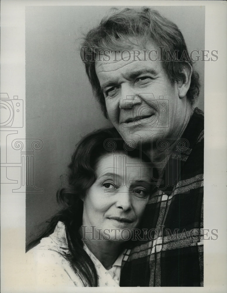 1974, Patricia Neal and Andrew Duggan star in The Homecoming, on CBS. - Historic Images