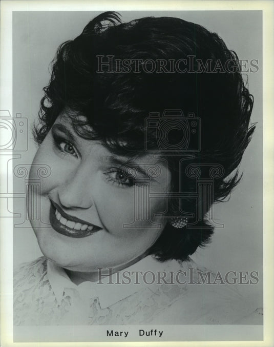 1983 Press Photo Mary Duffy, President of Big Beauties Modeling Agency, New York - Historic Images