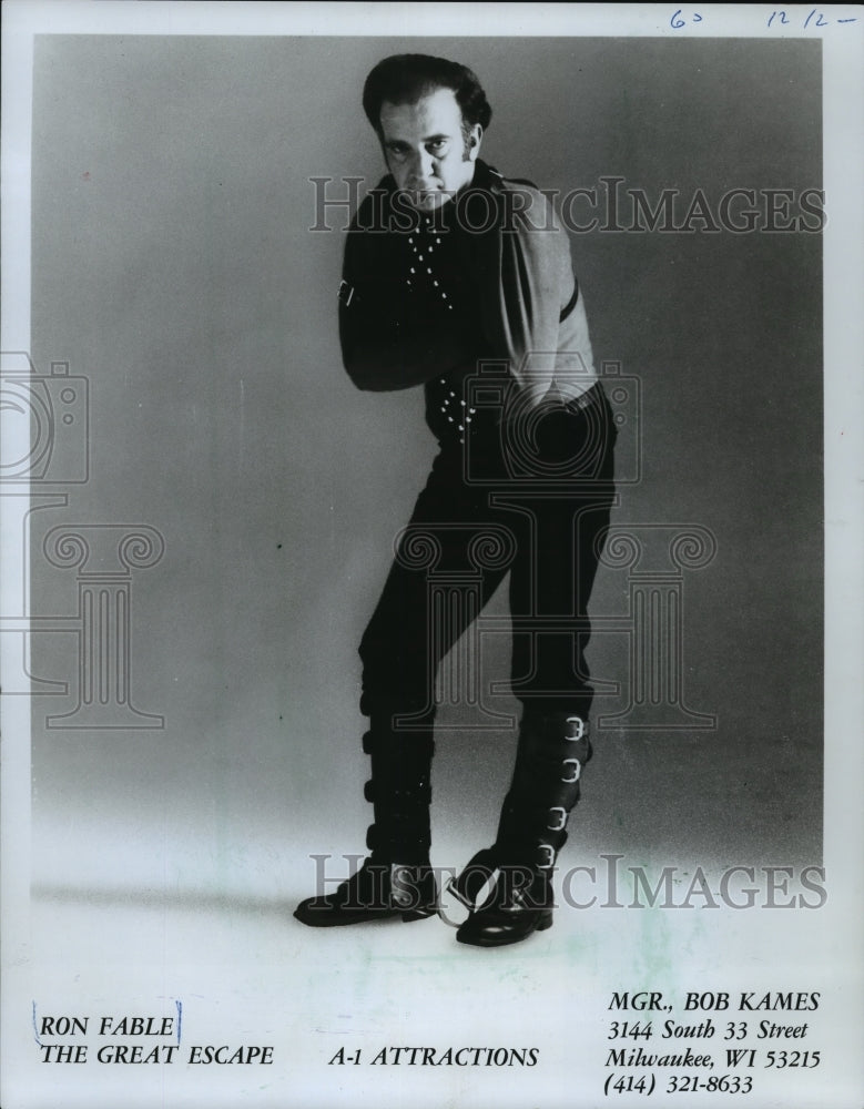 1981 Press Photo Magician Ron Fable "The Great Escape" - mjp12668 - Historic Images