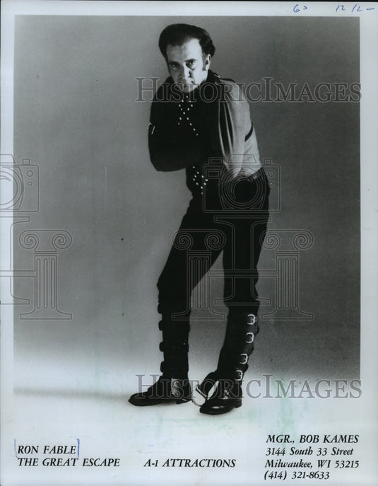 1981 Press Photo Magician Ron Fable "The Great Escape" - mjp12668 - Historic Images