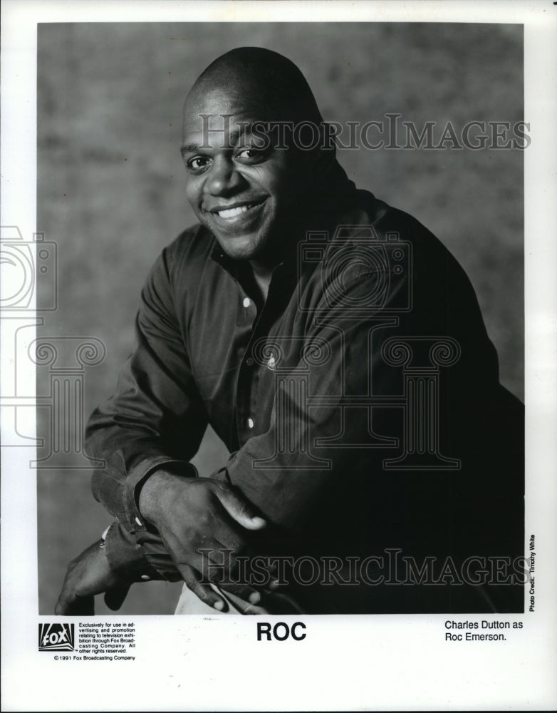 1991 Press Photo Charles Dutton stars on Roc, on Fox. - mjp12737 - Historic Images