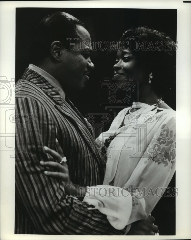 1985 Press Photo Charles S. Dutton and Aleta Mitchell in Ma Rainey&#39;s Blac Bottom - Historic Images