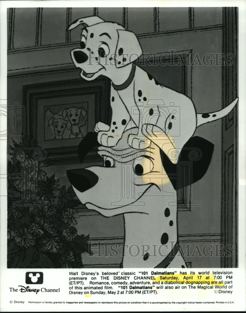 1993 Press Photo A scene from Walt Disney's animate movie 101 Dalmatians. - Historic Images
