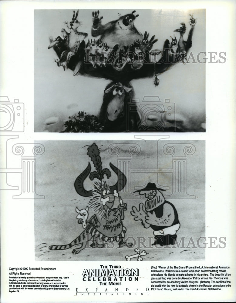 1990 Press Photo Scenes from The Third Animation Celebration The Movie. - Historic Images