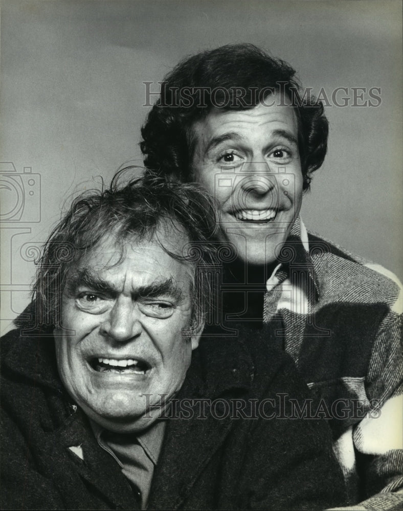 1980 Press Photo Jack Elam and Jeffrey Kramer in Struck By Lightning, on CBS. - Historic Images