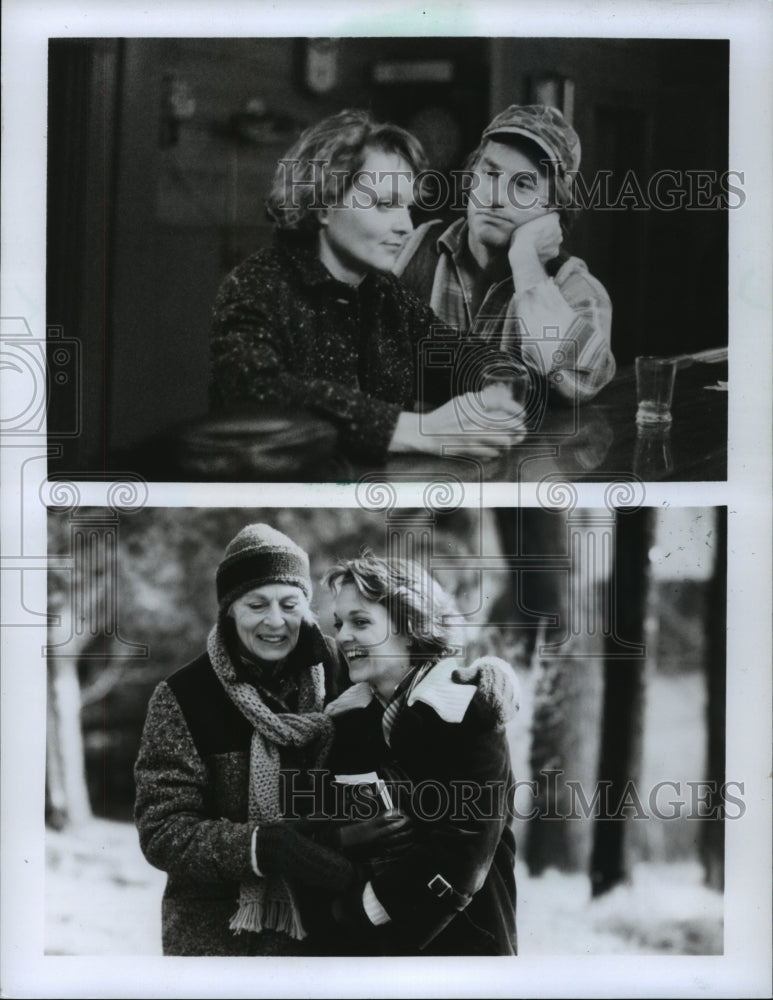 1988 Press Photo Craig T. Nelson, Pamela Reed & Viveca Lindfors in Rachel River. - Historic Images