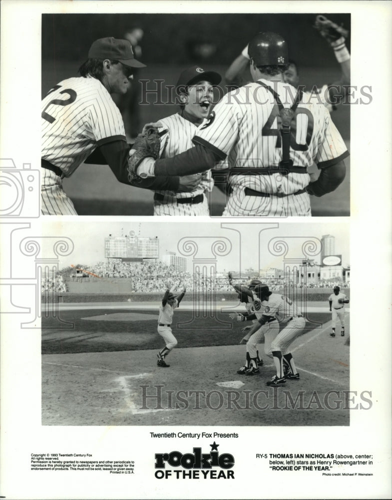 1993 Press Photo Thomas Ian Nicholas stars in Rookie of the Year. - mjp12937 - Historic Images