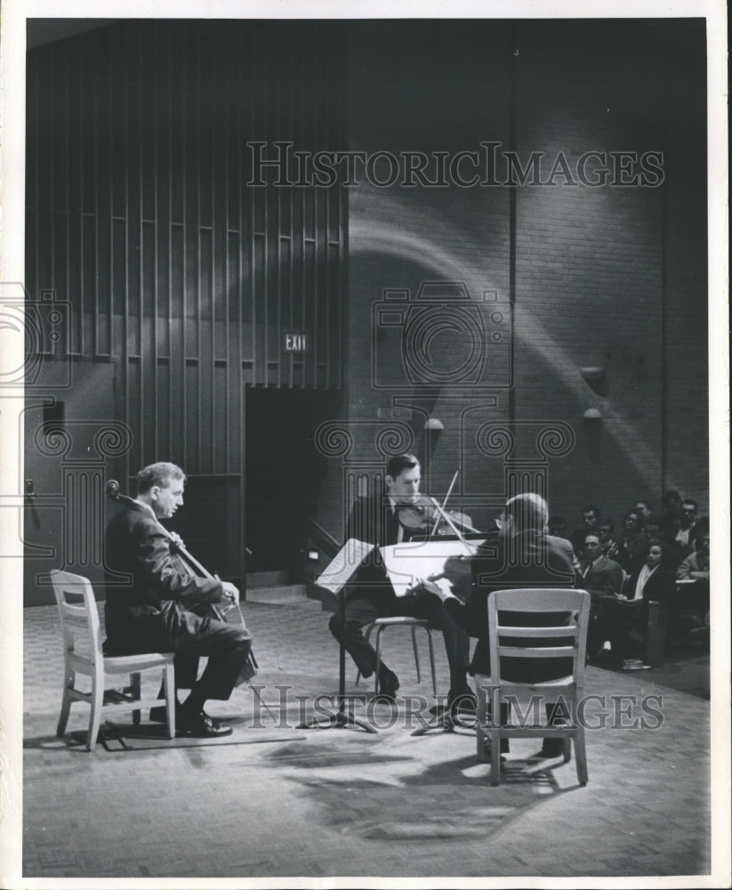 1966 Press Photo Fine Arts Quartet as Trio for UWM Concert - mjp13014 - Historic Images