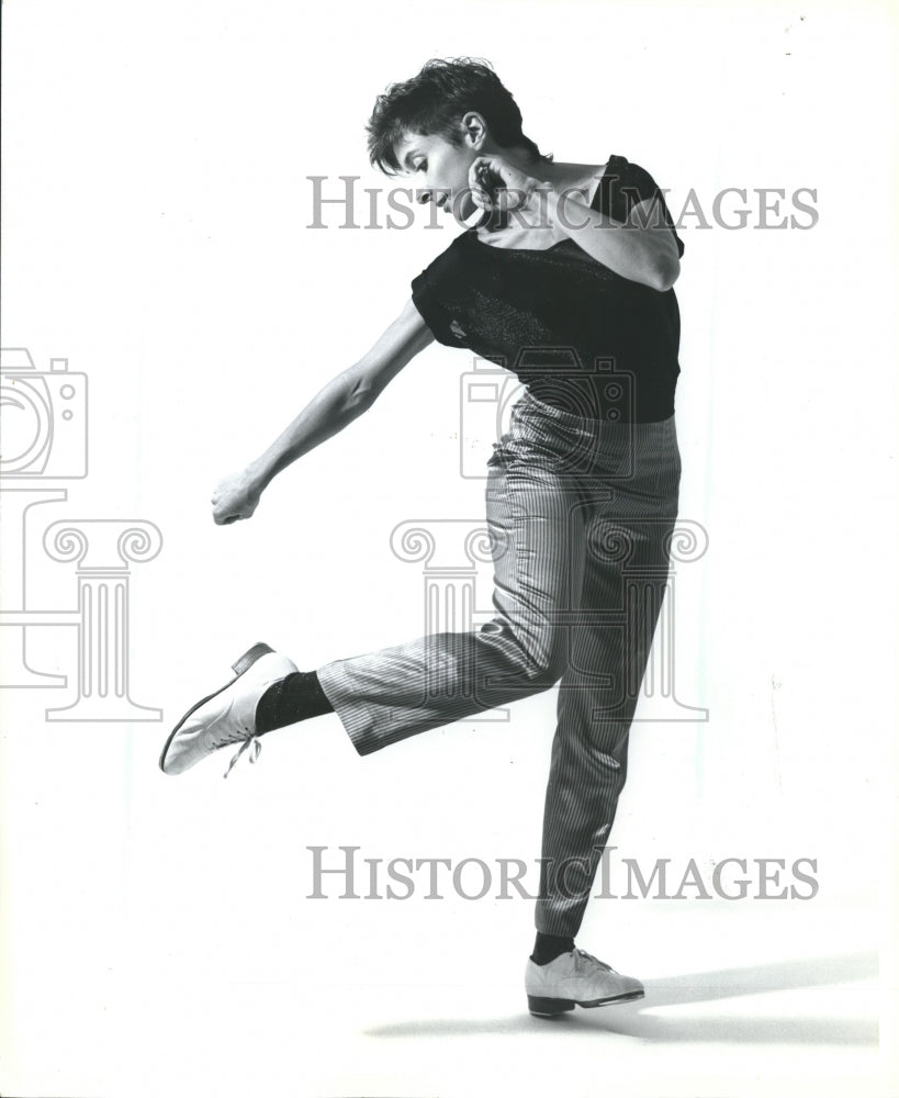 1987 Press Photo Experimental Tap Dancer Anita Feldman - mjp13045 - Historic Images