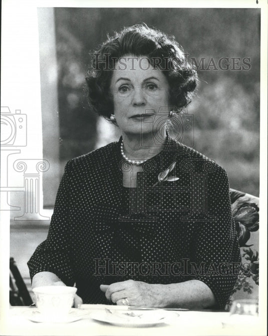 1983 Press Photo Geraldine Fitzgerald stars in Kennedy, on NBC. - mjp13147 - Historic Images