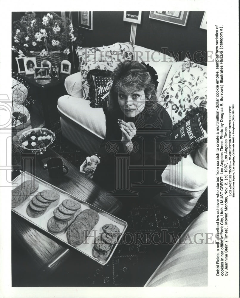1987 Press Photo Utah-Park City Debbi Fields starts cookie business from scratch - Historic Images