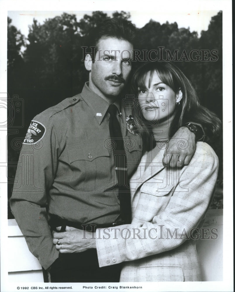 1992 Press Photo Hart Bochner and Chelsea Field star in &quot;Complex of Fear&quot; on CBS- Historic Images